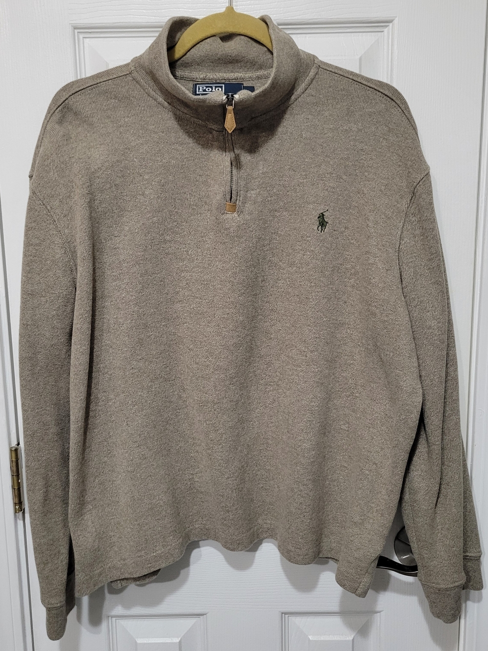 Polo by Ralph Lauren Men’s Quarter Zip Large - Taupe